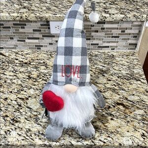 Rae Dunn Gray and White Holiday Decor Gnome